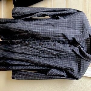 Luukaa button down long shirt- tunic printed back size US 6